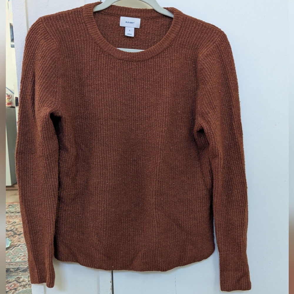 Old Navy Women's Warm Brown Crew Neck Sweater